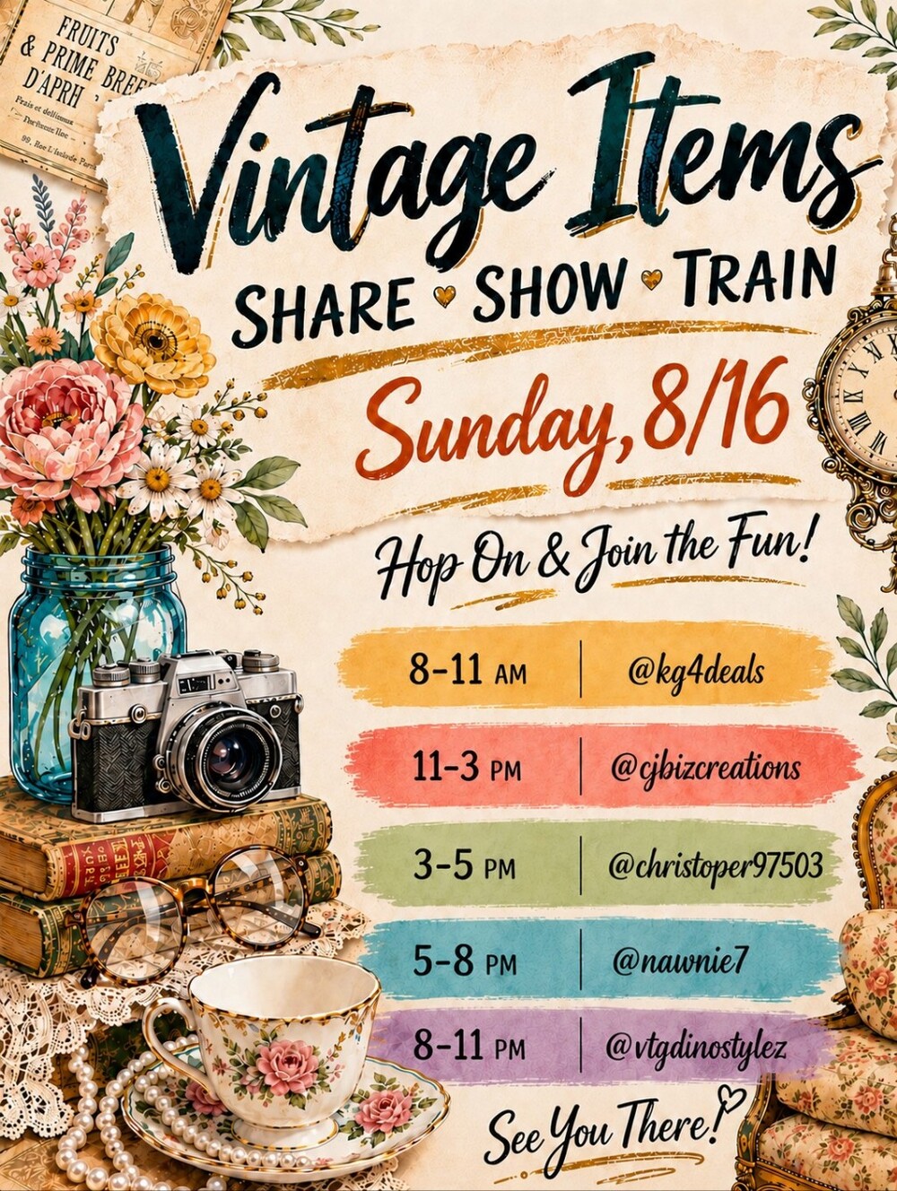 Hand Crafted & Vintage Share Show Train